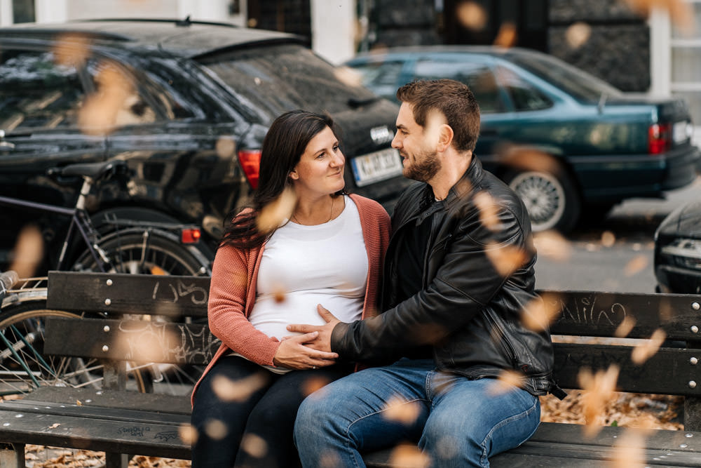 Babybauchshooting im Herbst