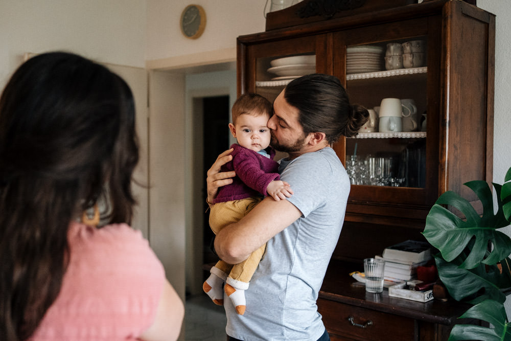 Papa und Babytochter - Babyfotografie, Familienfotografie